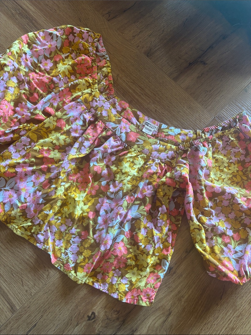 Billabong Floral Off-Shoulder Crop Top